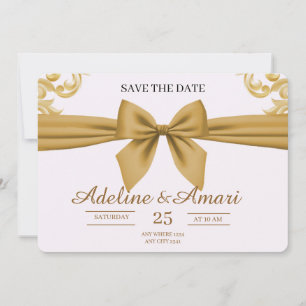 Biologisch Moderne Save the Date Kaart