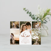 Biologisch Monogram 5 foto Folie Feestdagen Briefkaart (Staand Voorkant)