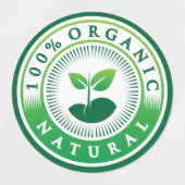 Biologisch Natuurlijk Gezond Etiket Labels (Design 1)