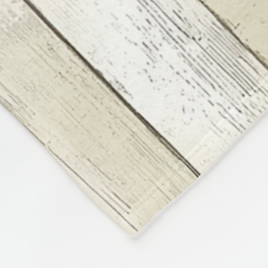 Biologisch Olijf Ivoor Faux Wood Stripes Kerstmis Fleece Deken (Hoek)