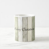 Biologisch Olijf Ivoor Faux Wood Stripes Kerstmis Koffiemok (Center)