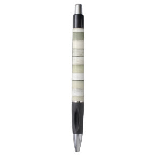 Biologisch Olijf Ivoor Faux Wood Stripes Kerstmis Pen