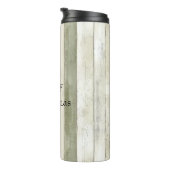 Biologisch Olijf Ivoor Faux Wood Stripes Kerstmis Thermosbeker (Geroteerd rechts)