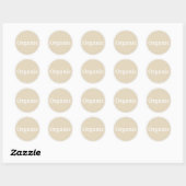 Biologisch. Pastel. Beige. Gezondheid. Eten. Huids Ronde Sticker (Vel)