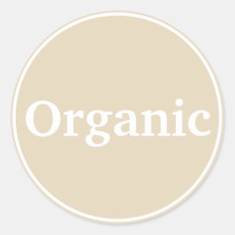 Biologisch. Pastel. Beige. Gezondheid. Eten. Huids Ronde Sticker