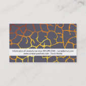 Biologisch patroon (pruim) | Modern, Gold II Visitekaartje (Achterkant)