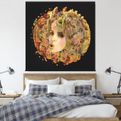 Biologisch plant canvas afdruk (Insitu (Slaapkamer))