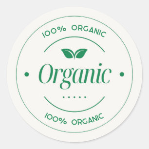 biologisch product bedrijf ronde sticker