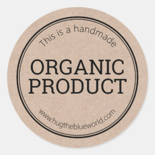 Biologisch product Kraft Etiketten