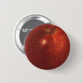 Biologisch Rode Delicious Appel, Oud Fruit Ronde Button 5,7 Cm (Voorkant /achterkant)