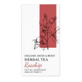 Biologisch Rozenschip Kruidenthee Business Label (Voorkant)