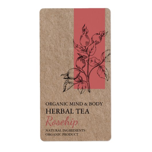 Biologisch Rozenschip Kruidenthee Kraft Business L Etiket (Voorkant)