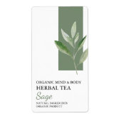 Biologisch Salie Kruidenthee Business Label (Voorkant)