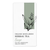 Biologisch Salie Kruidenthee Business Label (Voorkant)