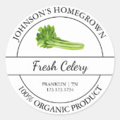 Biologisch Selderij Etiket uit Eigen Tuin (Voorkant)