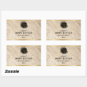 Biologisch slagroometiket met logo rechthoekige sticker (Vel)