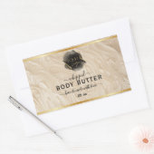 Biologisch slagroometiket met logo rechthoekige sticker (Envelop)