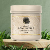 Biologisch slagroometiket met logo rechthoekige sticker