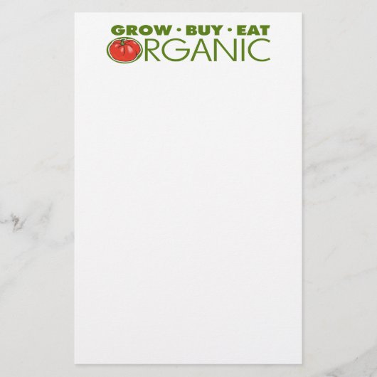 Biologisch voedsel briefpapier (Voorkant)