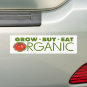 Biologisch voedsel bumpersticker (Op auto)