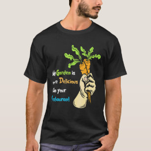 Biologisch voedsel dat thuis gekweekt is voor hove t-shirt