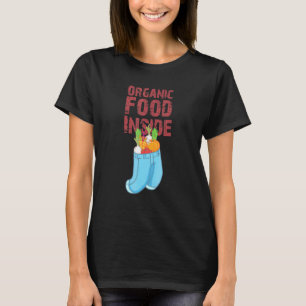 Biologisch voedsel dat thuis gekweekt wordt voor h t-shirt