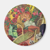 Biologisch Voedsel, Moestuin Groenten, Bloeiende B Magneet (Voorkant)