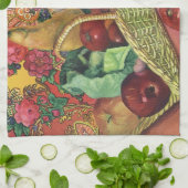 Biologisch Voedsel, Moestuin Groenten, Bloeiende B Theedoek (Gevouwen)