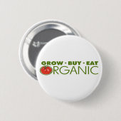 Biologisch voedsel ronde button 5,7 cm (Voorkant /achterkant)