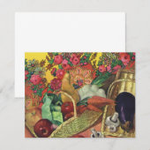 Biologisch voedsel, tuingroenten, bloeiende bloeme (Voorkant / Achterkant)