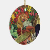 Biologisch voedsel, tuingroenten, bloeiende bloeme keramisch ornament (Rechts)