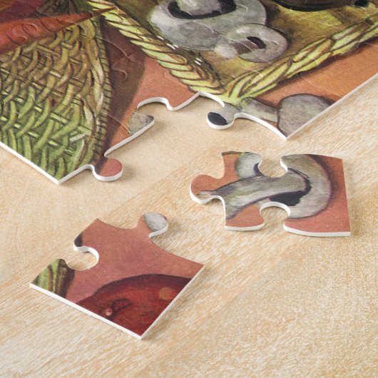 Biologisch voedsel, tuingroenten, bloeiende bloeme legpuzzel (Zijkant)