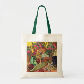Biologisch voedsel, tuingroenten, bloeiende bloeme tote bag (Voorkant)