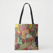 Biologisch voedsel, tuingroenten, bloeiende bloeme tote bag (Voorkant)