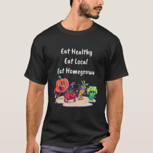 Biologisch voedsel voor landbouwers in het eigen l t-shirt