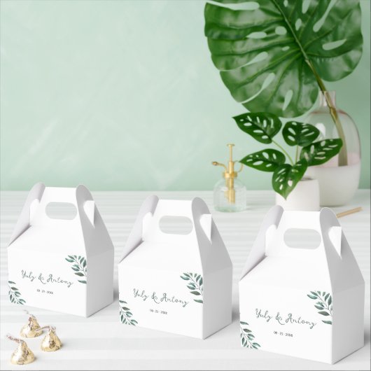 Biologisch Waterverf Eucalyptus Bruiloft Bedankdoosjes (Meervoudige)