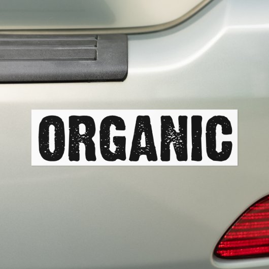 BIOLOGISCH Wit Bumpersticker (Op auto)