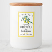 Biologisch Zelfgemaakt Limoncello Klein Flesseneti Voedselcontainer Etiket (Voorkant)