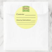 Biologische aangepaste zaaizaadpakket label Sticke (Tas)