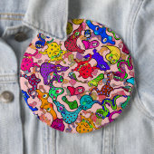 Biologische Allergie Outbreak Cartoon Ronde Button 6,0 Cm (In situ)