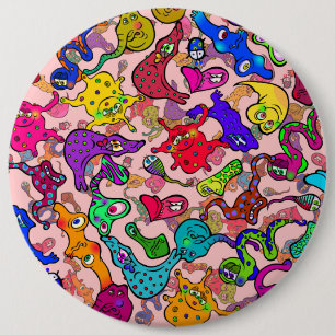 Biologische Allergie Outbreak Cartoon Ronde Button 6,0 Cm