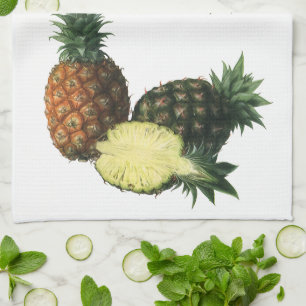 Biologische ananas uit Hawaï, biologisch voedsel f Theedoek