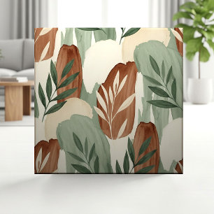 Biologische Aquarel Saliegroen en Haver Melk Botan Tegeltje