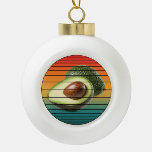 Biologische avocado vruchten vegetarisch eten keramische bal ornament