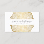 Biologische Beauty Gold Tree Rings Salon Visitekaartje (Voorkant)