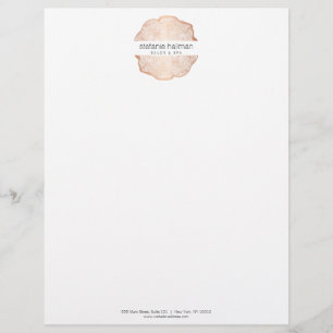 Biologische Beauty Roos Gold Tree Rings Salon Briefhoofd