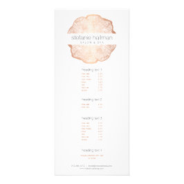 Biologische Beauty Roos Gold Tree Rings Salon Reclamekaart