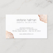 Biologische Beauty Roos Gold Tree Rings Salon Visitekaartje (Achterkant)