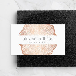 Biologische Beauty Roos Gold Tree Rings Salon Visitekaartje
