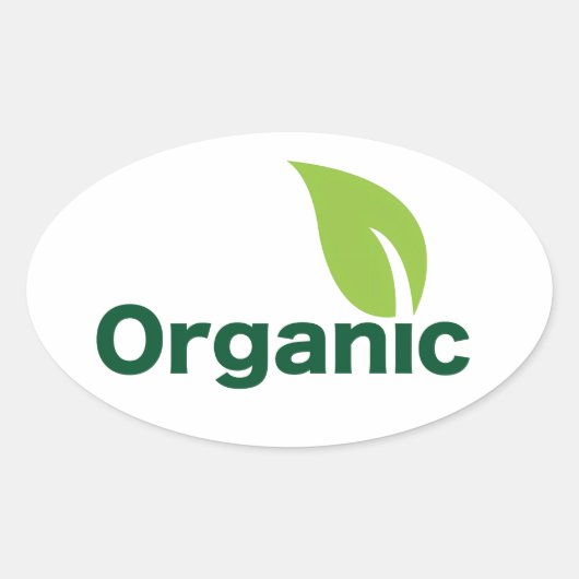 Biologische beeldstickers ovale sticker (Voorkant)